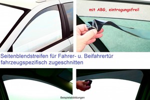 Seitenblendstreifen für die vorderen Seitenfenster für Mercedes Benz A-Klasse W169 BJ. 2004-2012