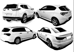 passgenaue T�nungsfolie - Scheibenfolie - selbsthaftend - Set Kombi f�r BMW 5er F10 Limousine BJ.2010-