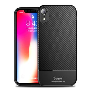 IPAKY TPU Case f�r Apple iPhone XR Carbon Fiber Muster