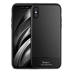 IPAKY TPU Case f�r Apple iPhone XS MAX Carbon Fiber Muster