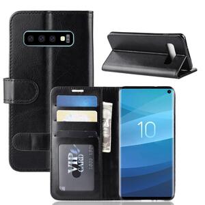 Wallet Case f�r Samsung Galaxy S10 Crazy Horse Handy Tasche Card Slot