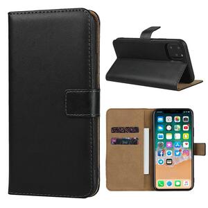 Wallet Case fr Apple iPhone 11 TPU Split Echt Leder Tasche Klappetui Hlle