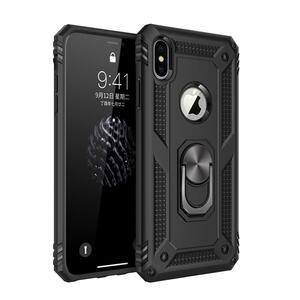 Outdoor Case fr Apple iPhone XS X TPU Hybrid Sergeant Metall Ring Hlle Cover