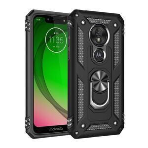 Outdoor Case f�r Motorola Moto G7 PLAY TPU PC Hybrid Sergeant Metall Ring H�lle
