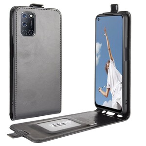 Flip Case f�r Oppo A52 A72 Crazy Horse Handy Tasche Card Slot