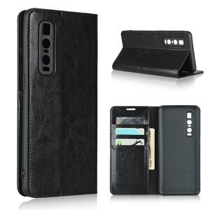 Wallet Case fr Oppo Find X2 PRO Echt Leder Handy Tasche Crazy Horse Etui Hlle
