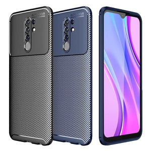 TPU Case f�r XIAOMI REDMI 9 Carbon Fiber Muster Shockproof Texture H�lle Cover