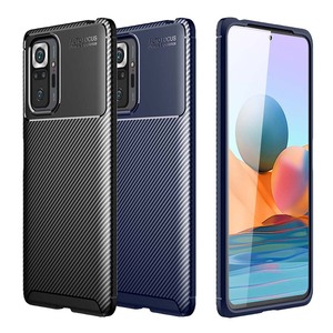 TPU Case f�r XIAOMI REDMI NOTE 10 PRO Carbon Fiber Muster Shockproof H�lle Cover