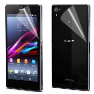 Sony Xperia Z1 L39h Schutzfolie Klar Front + Rckseite LCD Screen Protector Back