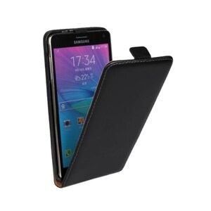 Flip Case f�r Samsung Galaxy Note 4 Echt Leder Vertikal