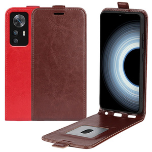 Handy Tasche f�r Xiaomi 12T 12T PRO Crazy Horse Klappetui Swipe Card H�lle Case