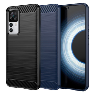 TPU H�lle f�r Xiaomi 12T 12T PRO Carbon Fiber Skin Brushed Schutzcover Case