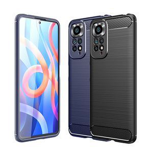 TPU Hlle fr Xiaomi Redmi Note 11 Carbon Fiber Skin Brushed Schutzcover Case