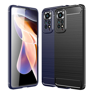 TPU Hlle fr Xiaomi Redmi Note 11 PRO Carbon Fiber Skin Brushed Cover Case