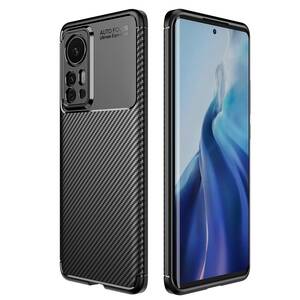 TPU H�lle f�r Xiaomi 12 PRO Carbon Fiber Muster Textur Shockproof Cover Case