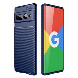 TPU Hlle fr Google Pixel 7 PRO Carbon Fiber Muster Shockproof Back Cover Case