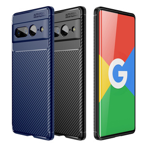 TPU Hlle fr Google Pixel 7 PRO Carbon Fiber Muster Shockproof Back Cover Case