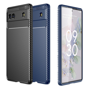 TPU Hlle fr Google Pixel 6a Carbon Fiber Muster Textur Shockproof Cover Case