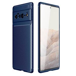 TPU Hlle fr Google Pixel 6 PRO Carbon Fiber Muster Shockproof Back Cover Case