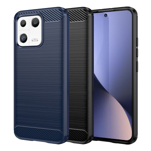 TPU H�lle f�r Xiaomi 13 Carbon Fiber Skin Brushed Schutz Backcover Soft Case