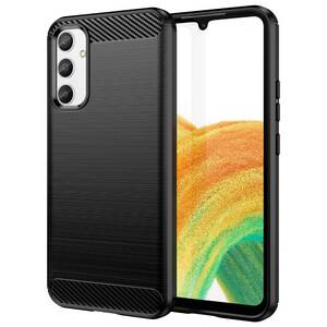 TPU H�lle f�r Samsung Galaxy A34 Carbon Fiber Skin Brushed Schutzcover Soft Case