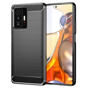 TPU H�lle f�r Xiaomi 11T 11T PRO Carbon Fiber Skin Brushed Schutzcover Soft Case