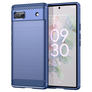 TPU Hlle fr Google Pixel 6a Carbon Fiber Skin Brushed Schutzcover Soft Case