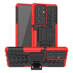 Outdoor H�lle f�r Samsung Galaxy S21 ULTRA Tire Rutschfest Stand PC TPU Case