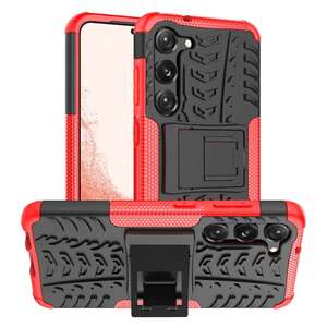 Outdoor H�lle f�r Samsung Galaxy S23 Tire Rutschfest Kickstand PC TPU Cover Case
