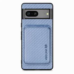 TPU H�lle f�r Google Pixel 7 Carbon Fiber Magnetic Bag Card Schutz H�lle Cover