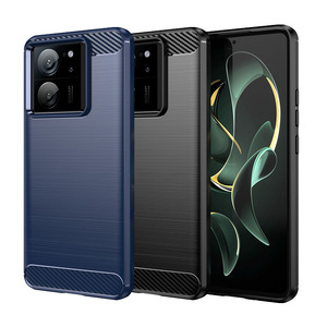 TPU H�lle f�r Xiaomi 13T | 13T PRO Carbon Fiber Skin Brushed Schutzcover Case