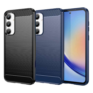 TPU H�lle f�r Samsung Galaxy A35 Carbon Fiber Skin Brushed Schutzcover Soft Case