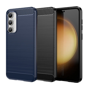 TPU H�lle f�r Samsung Galaxy S23 FE Carbon Fiber Skin Brushed Schutzcover Case
