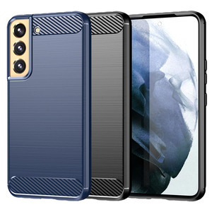 TPU H�lle f�r Samsung Galaxy S22 PLUS Carbon Fiber Skin Brushed Schutzcover Case