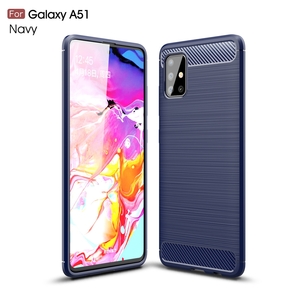 TPU H�lle f�r Samsung Galaxy A51 Carbon Fiber Skin Brushed Schutzcover Soft Case