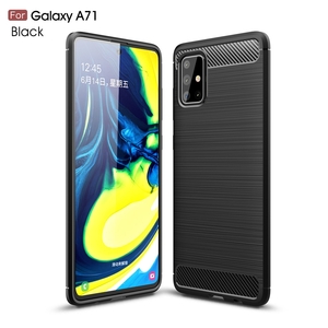 TPU H�lle f�r Samsung Galaxy A71 Carbon Fiber Skin Brushed Schutzcover Soft Case