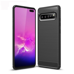 TPU H�lle f�r Samsung Galaxy S10 5G Carbon Fiber Skin Brushed Schutzcover Case