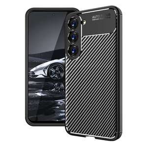 TPU H�lle f�r Samsung Galaxy S23 Carbon Fiber Muster Shockproof Back Cover Case