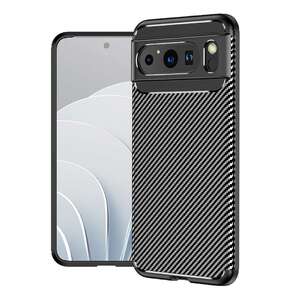 TPU Hlle fr Google Pixel 8 PRO Carbon Fiber Muster Shockproof Back Cover Case
