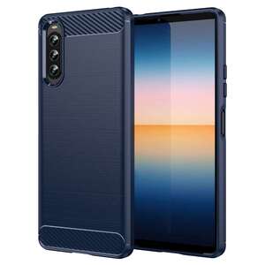 TPU H�lle f�r Sony Xperia 10 IV Carbon Fiber Skin Brushed Schutzcover Soft Case