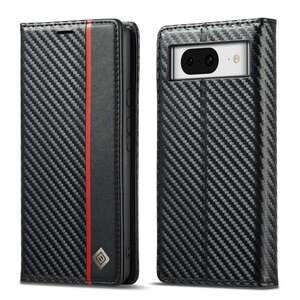 LC.IMEEKE Handy Tasche fr Google Pixel 8a Carbon Wallet Stripe Hlle Etui Case