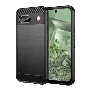 TPU Hlle fr Google Pixel 8a Carbon Fiber Skin Brushed Schutzcover Soft Case
