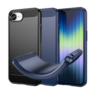 TPU H�lle f�r Apple iPhone 16e Carbon Fiber Skin Brushed Handy Schutz Cover Case