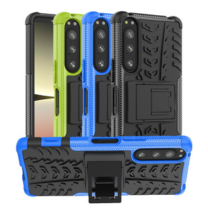 Outdoor Hlle fr Sony Xperia 5 IV Tire Rutschfest Kickstand PC TPU Cover Case