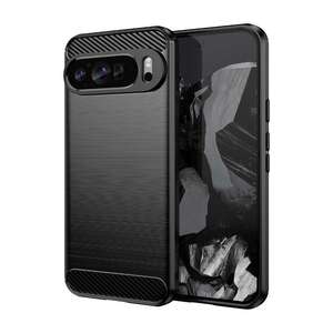 TPU Hlle fr Google Pixel 9 PRO XL Carbon Fiber Skin Brushed Schutzcover Case