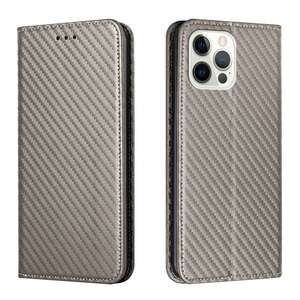 Handy Tasche f�r Apple iPhone 16 PRO MAX Carbon Fiber Wallet H�lle Magnet Etui