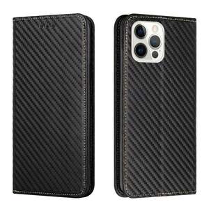 Handy Tasche f�r Apple iPhone 15 PRO MAX Carbon Fiber Wallet H�lle Magnet Etui