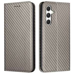 Handy Tasche f�r Samsung Galaxy A16 Carbon Fiber Wallet H�lle Magnet Klapp Etui
