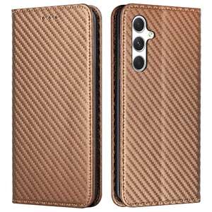 Handy Tasche f�r Samsung Galaxy A16 Carbon Fiber Wallet H�lle Magnet Klapp Etui