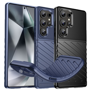TPU H�lle f�r Samsung Galaxy S25 ULTRA Thunder Series Grip Twill Case Rutschfest